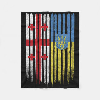 Georgien Ukraine Georgische Ukrainische Flagge Fleecedecke