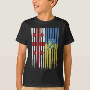 Georgien Ukraine Georgische Ukrainische Flagge T-Shirt
