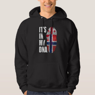 Georgien und Norwegen - DNA-Flag Heritage Premi Hoodie