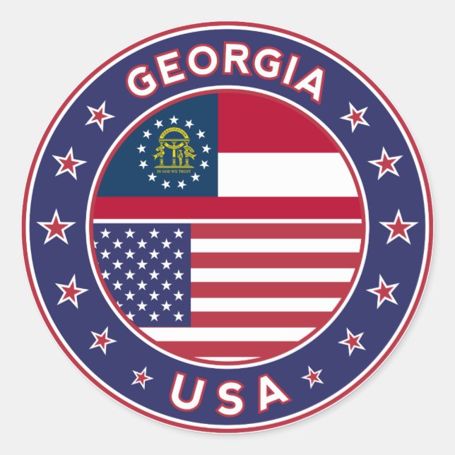 Georgien, USA States, Georgien sticker (Vorderseite)