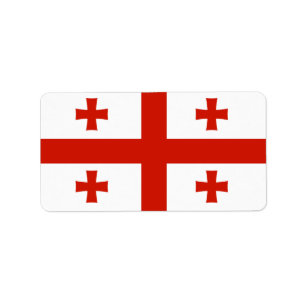 Georgienflagge Adressaufkleber