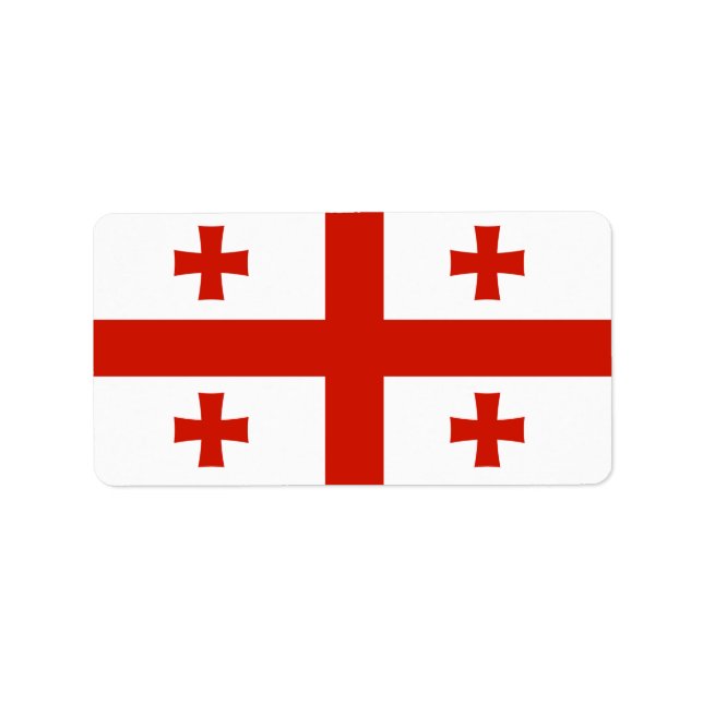 Georgienflagge Adressaufkleber (Vorne)