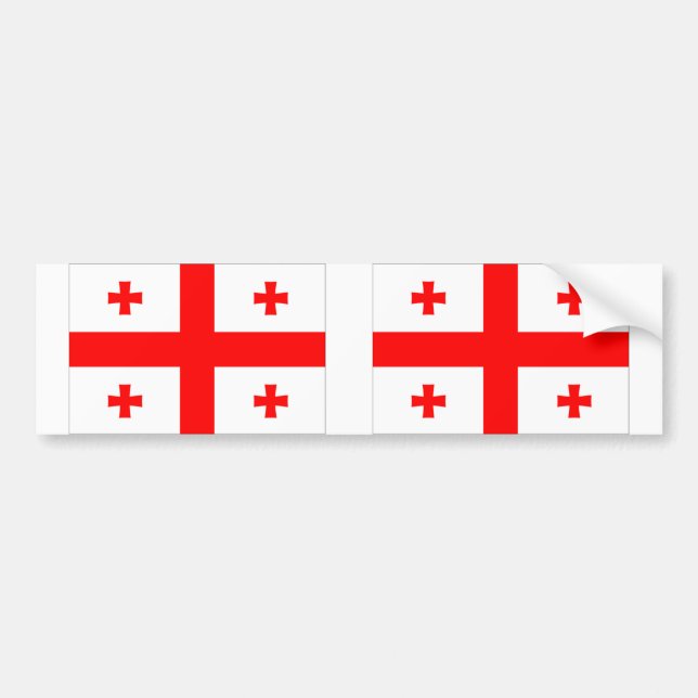 Georgienflagge Autoaufkleber (Vorne)