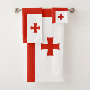 Georgienflagge Badhandtuch Set