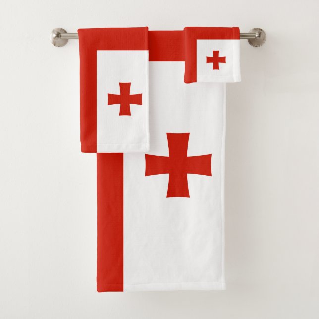 Georgienflagge Badhandtuch Set (Insitu)