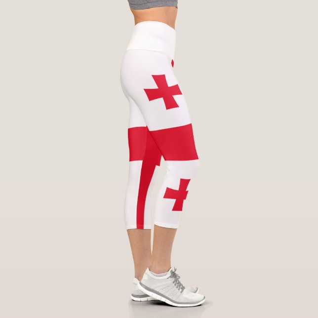 Georgienflagge Capri Leggings (Rechts)