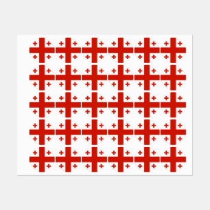 Georgienflagge Etiketten