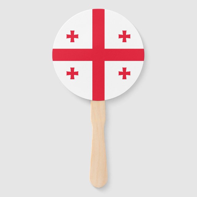 Georgienflagge Fächer (Vorderseite)