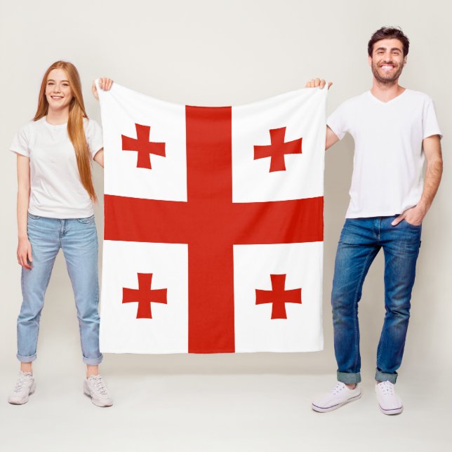 Georgienflagge Fleecedecke (Beispiel)