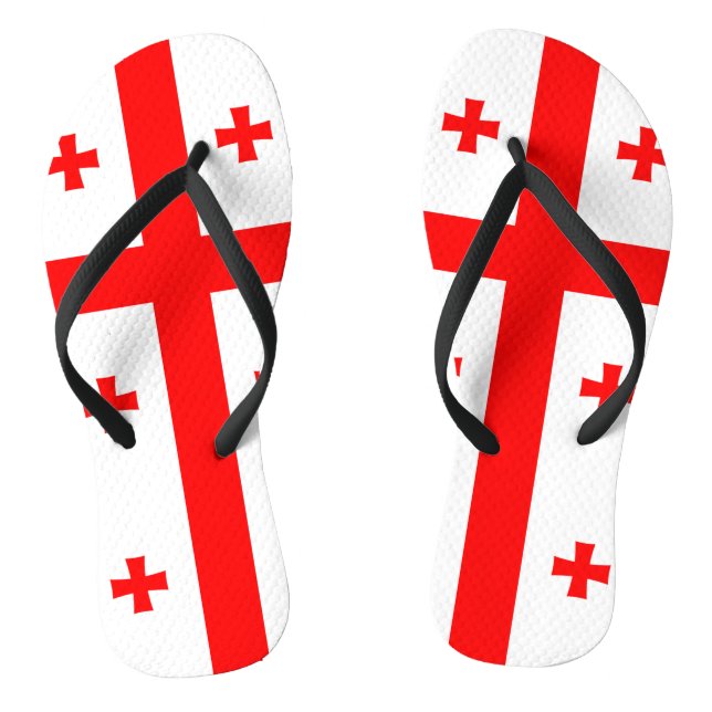 Georgienflagge Flip Flops (Fußbett)