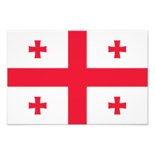 Georgienflagge Fotodruck
