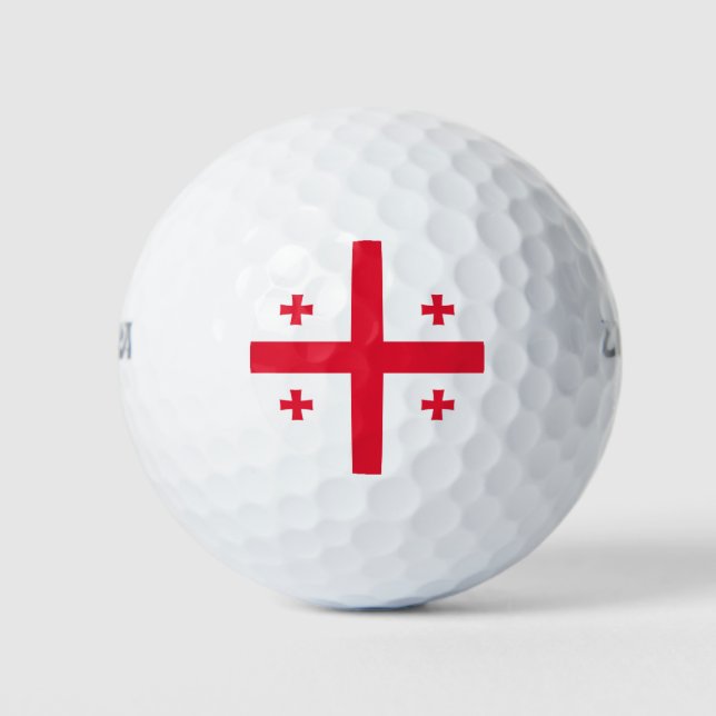Georgienflagge Golfball (Vorderseite)