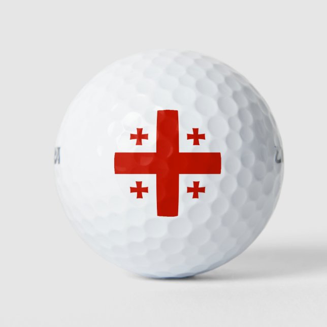 Georgienflagge Golfball (Vorderseite)
