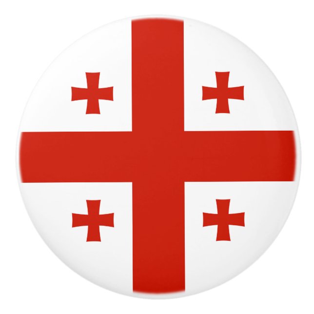 Georgienflagge Keramikknauf (Vorderseite)