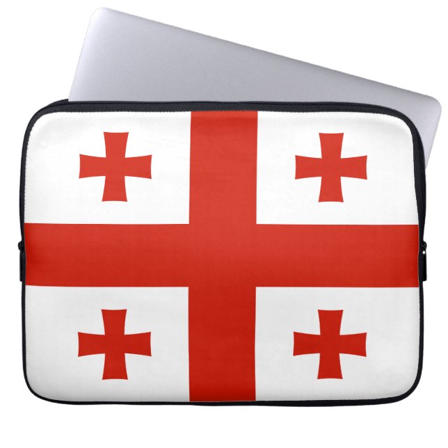 Georgienflagge Laptopschutzhülle (Vorderseite)