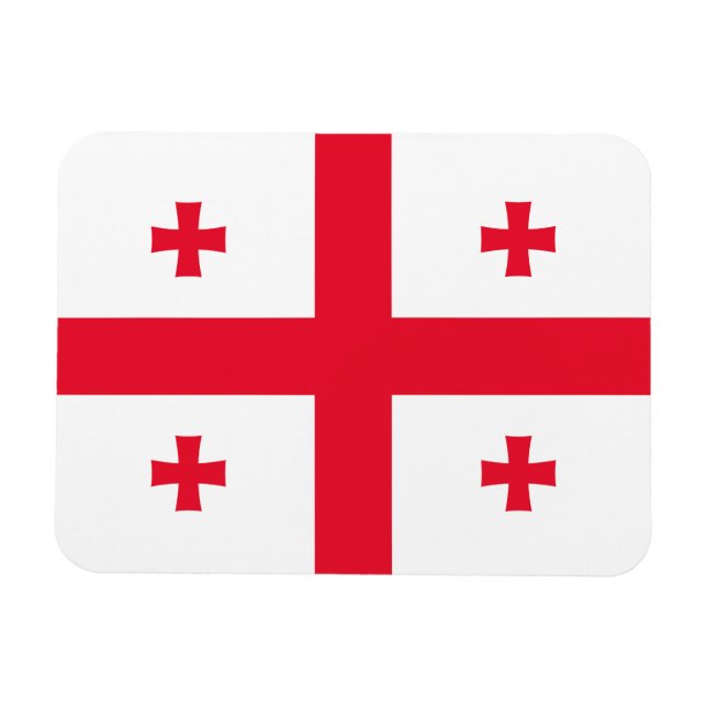 Georgienflagge Magnet (Horizontal)