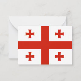 Georgienflagge Mitteilungskarte
