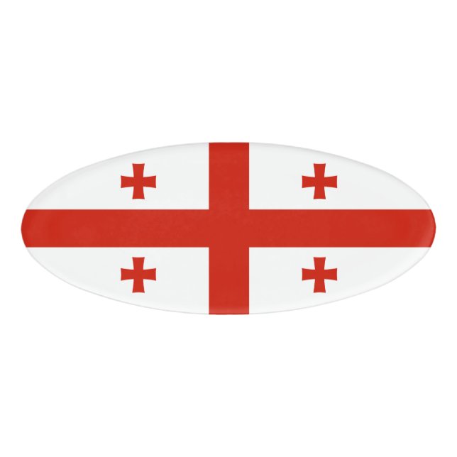 Georgienflagge Namenschild (Vorderseite)