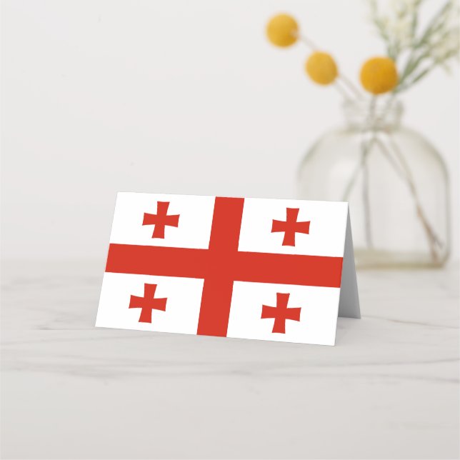 Georgienflagge Platzkarte (Vorderseite)