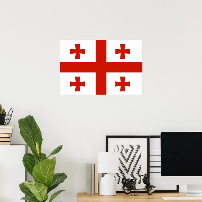 Georgienflagge Poster (Heimbüro)