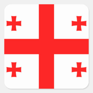 Georgienflagge Quadratischer Aufkleber