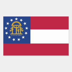 Georgienflagge Rechteckheber Rechteckiger Aufkleber