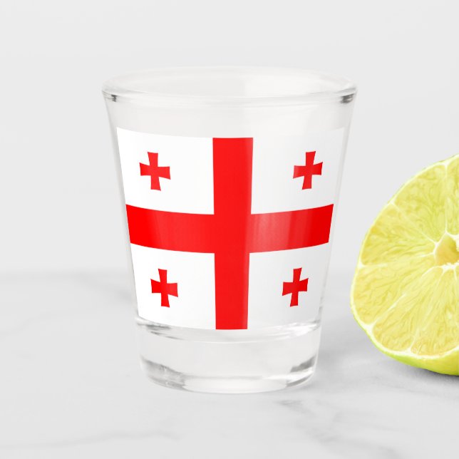 Georgienflagge Schnapsglas (Vorderseite)