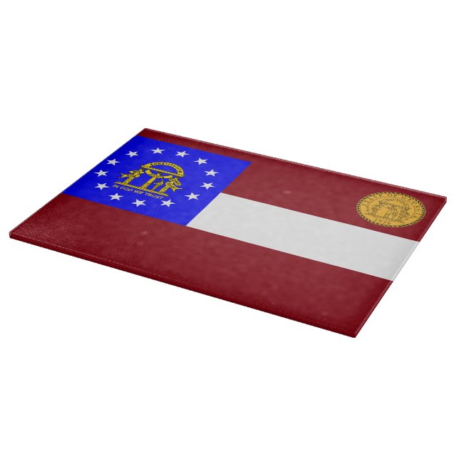 Georgienflagge Schneidebrett (Ecke)