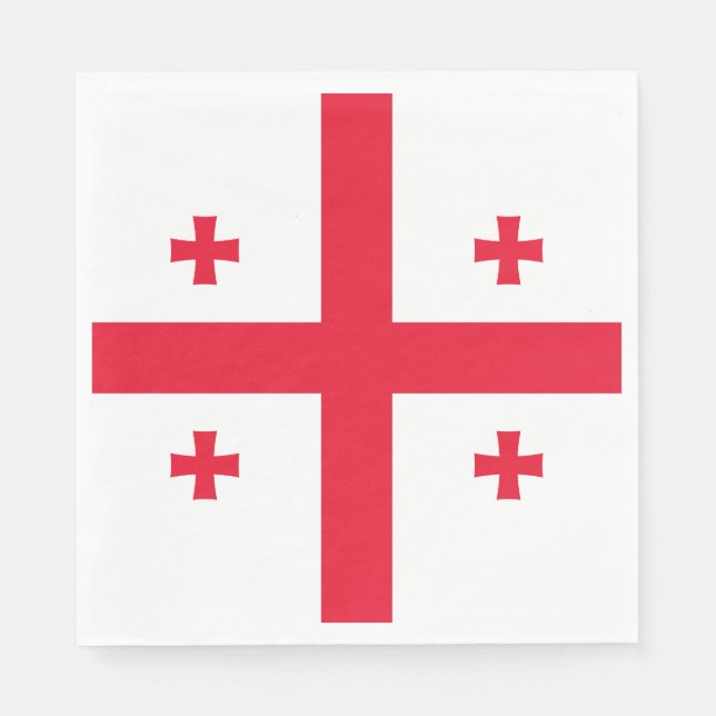 Georgienflagge Serviette (Vorderseite)
