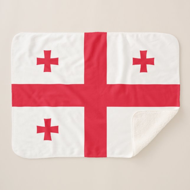 Georgienflagge Sherpadecke (Vorderseite (Horizontal))