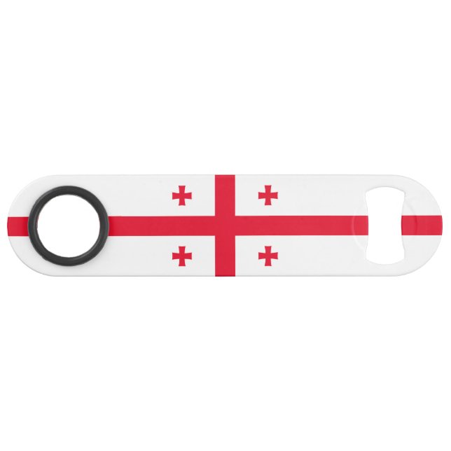 Georgienflagge Speed Flaschenöffner (Vorderseite (Horizontal))