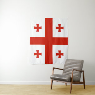 Georgienflagge Wandteppich