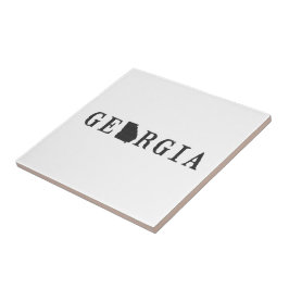 Georgienname mit Staat Shaped Letter Fliese