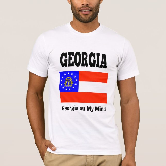 Georgiens Staatsflagge und Motto T-Shirt (Vorderseite)