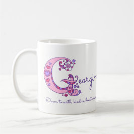 Georginanamensbedeutung dekorative tasse