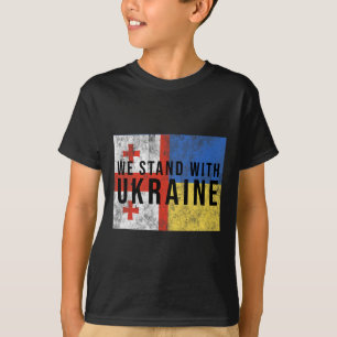 Georgisch-ukrainische Flagge Flagge - Befreundete T-Shirt