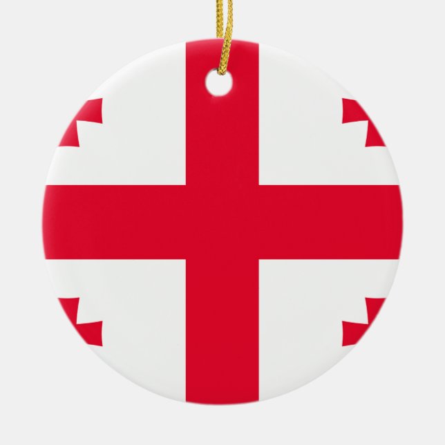georgische Flagge Keramikornament (Vorne)