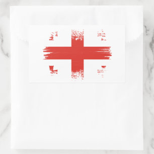 georgische Flagge Rechteckiger Aufkleber