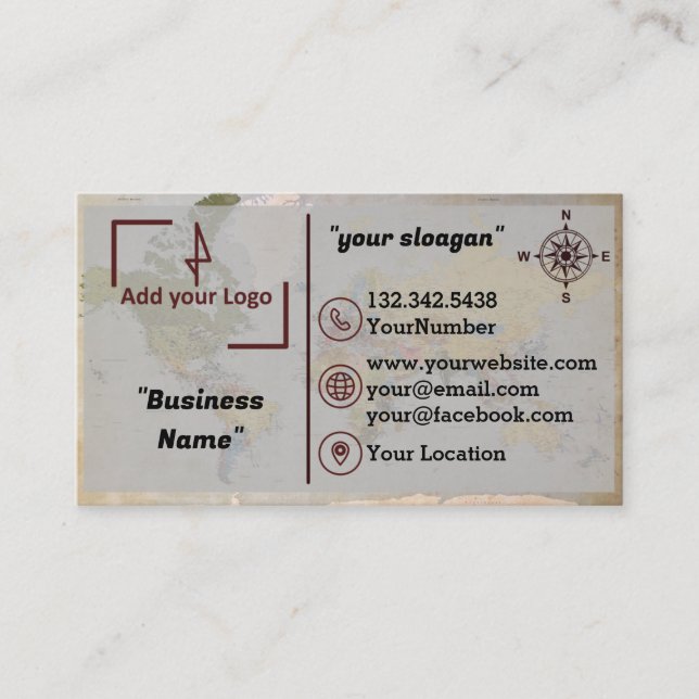 Geospatial/Surveyor Business Card Visitenkarte (Vorderseite)