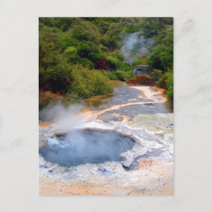Geothermale Aktivität in der Nähe von Rotorua, Neu Postkarte