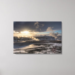Geothermale Winterlandschaft Leinwanddruck