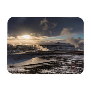 Geothermale Winterlandschaft Magnet