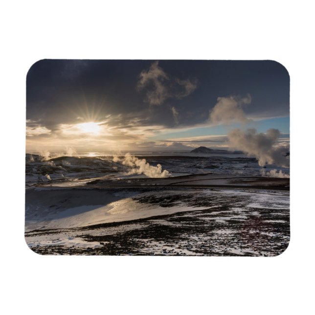 Geothermale Winterlandschaft Magnet (Horizontal)