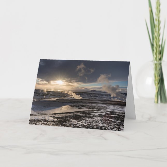 Geothermische Winterlandschaft Karte (Vorderseite)
