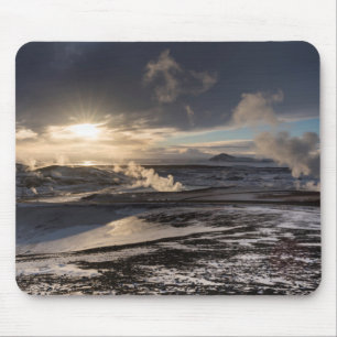 Geothermische Winterlandschaft Mousepad