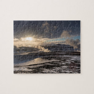 Geothermische Winterlandschaft Puzzle