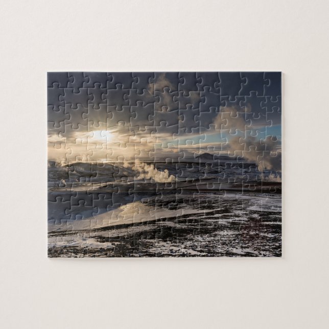 Geothermische Winterlandschaft Puzzle (Horizontal)