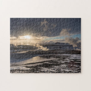 Geothermische Winterlandschaft Puzzle