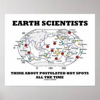 Geowissenschaftler denken über postulierte Hot Spo Poster