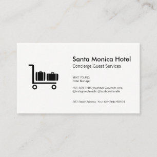 Gepäck Hotel Services Terminkarte